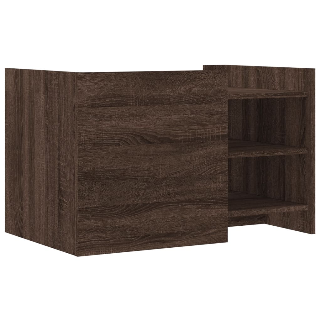 Tavolino da Salotto Rovere Marrone 80x50x50cm Legno Multistrato | homemem39