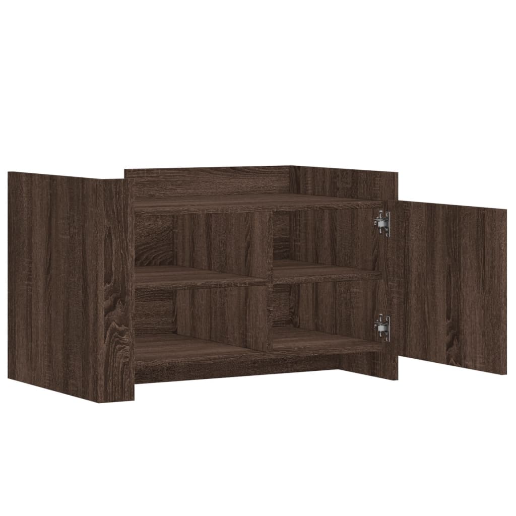 Tavolino da Salotto Rovere Marrone 80x50x50cm Legno Multistrato | homemem39