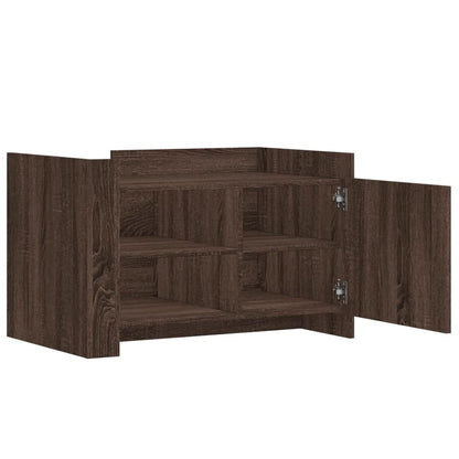 Tavolino da Salotto Rovere Marrone 80x50x50cm Legno Multistrato | homemem39
