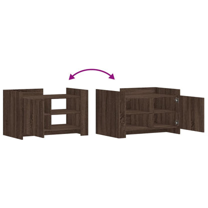 Tavolino da Salotto Rovere Marrone 80x50x50cm Legno Multistrato | homemem39