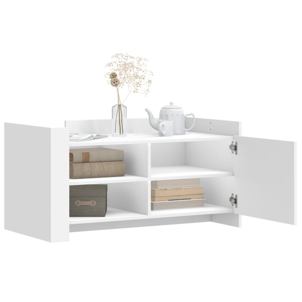 Tavolino da Salotto Bianco 100x50x50 cm in Legno Multistrato | homemem39