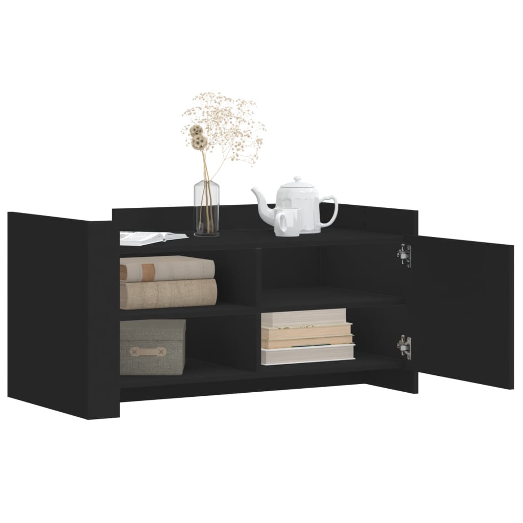 Tavolino da Salotto Nero 100x50x50 cm Legno Multistrato | homemem39