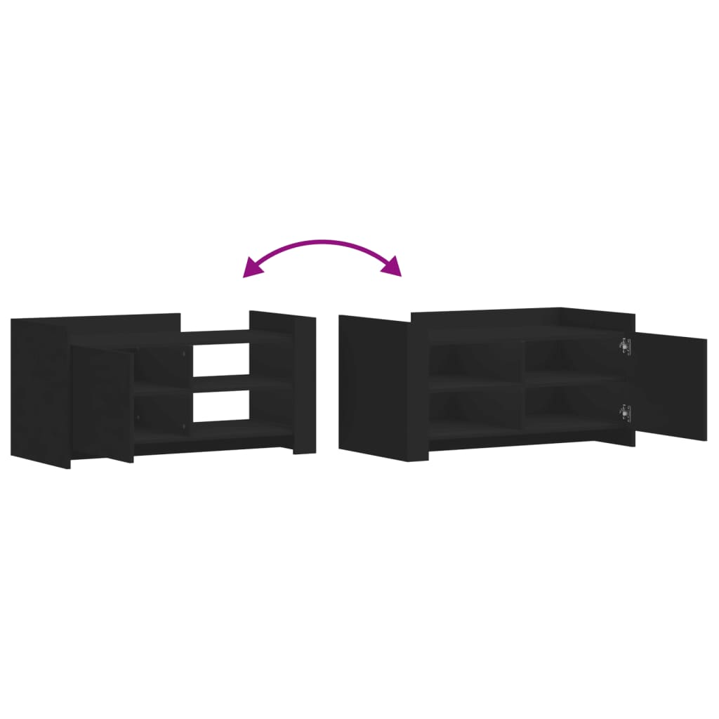 Tavolino da Salotto Nero 100x50x50 cm Legno Multistrato | homemem39