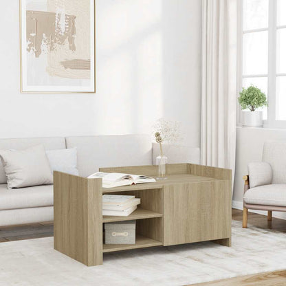 Tavolino Salotto Rovere Sonoma 100x50x50cm in Legno Multistrato | homemem39