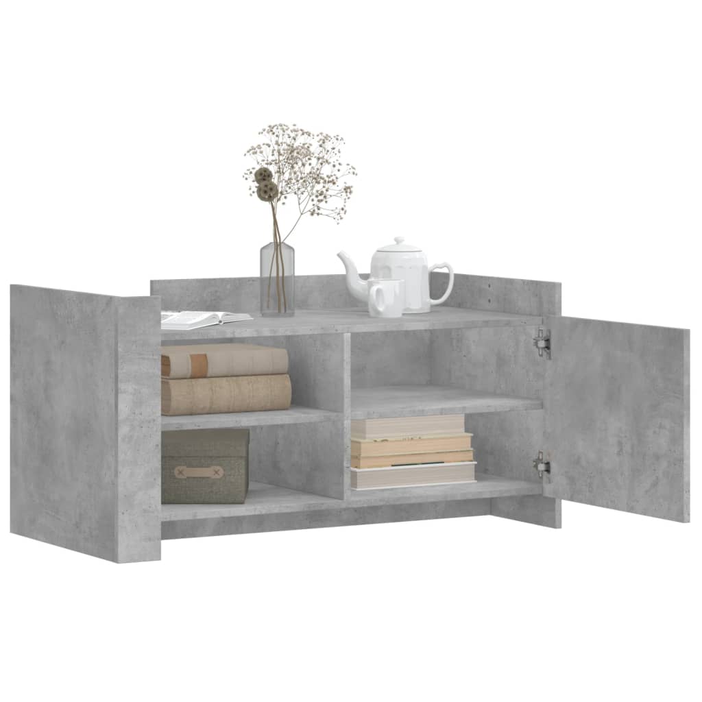 Tavolino Salotto Grigio Cemento 100x50x50 cm Legno Multistrato