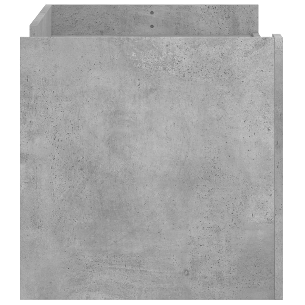 Tavolino Salotto Grigio Cemento 100x50x50 cm Legno Multistrato