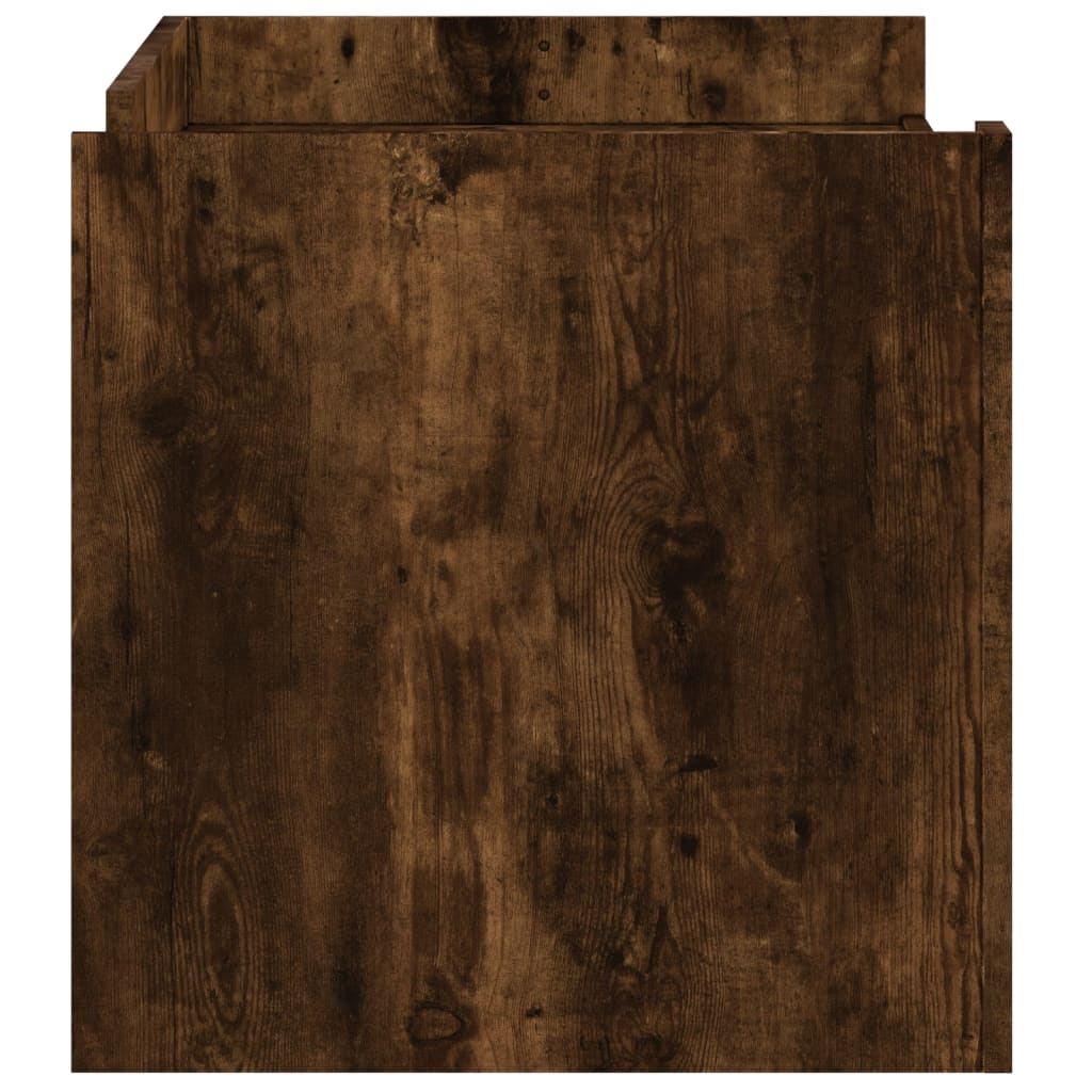 Tavolino Salotto Rovere Fumo 100x50x50 cm in Legno Multistrato | homemem39