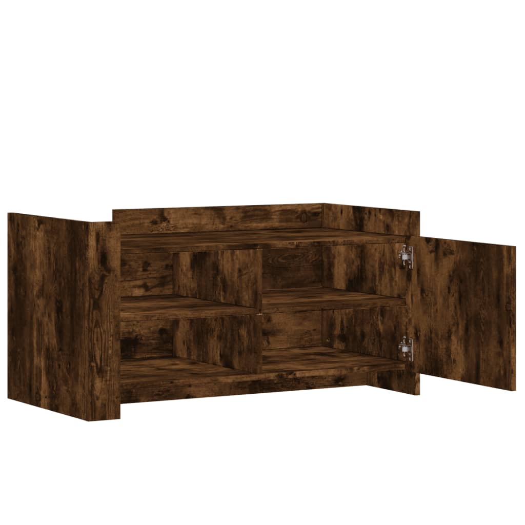 Tavolino Salotto Rovere Fumo 100x50x50 cm in Legno Multistrato | homemem39