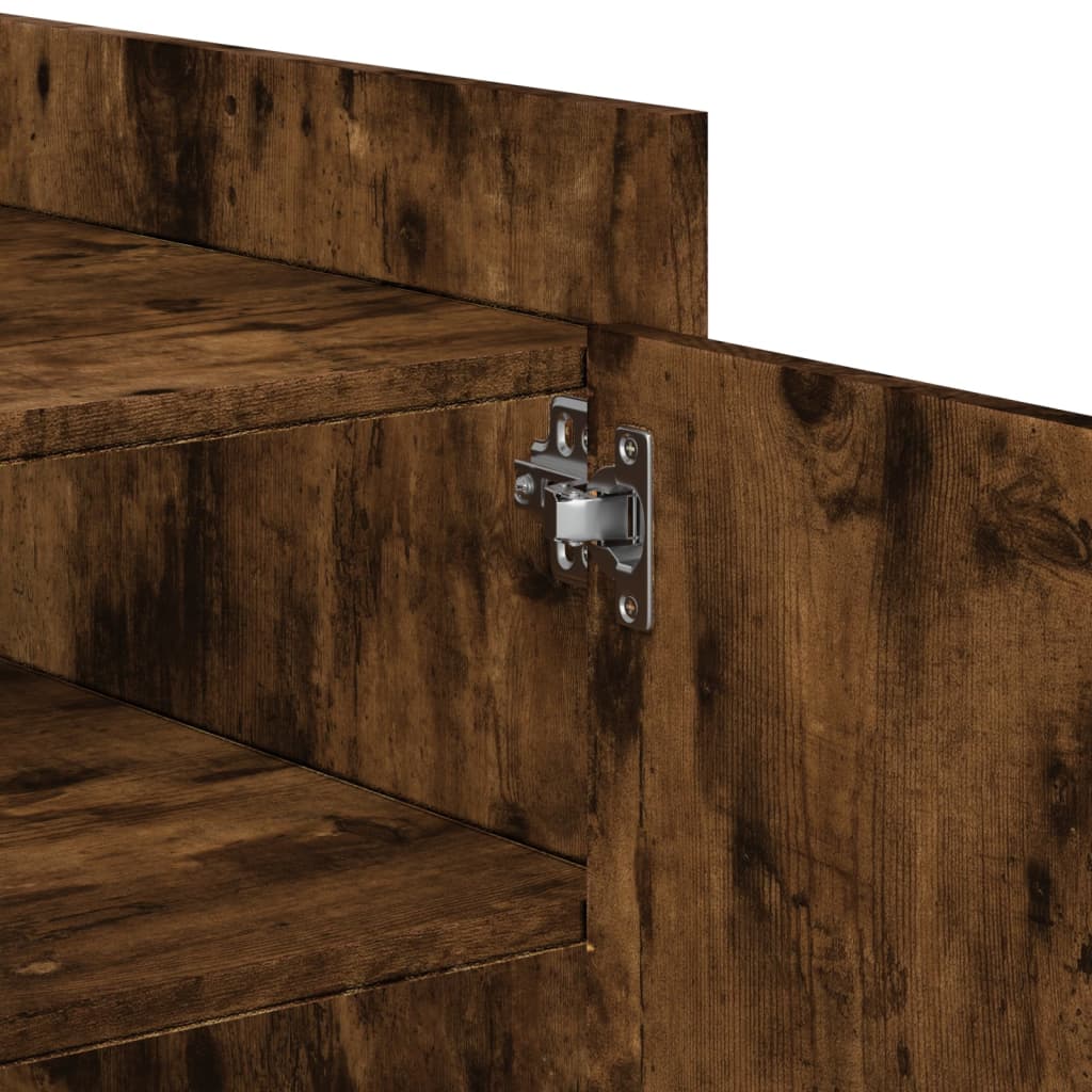 Tavolino Salotto Rovere Fumo 100x50x50 cm in Legno Multistrato | homemem39