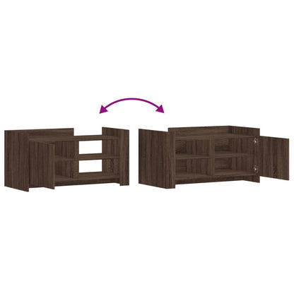 Tavolino Salotto Rovere Marrone 100x50x50 cm Legno Multistrato | homemem39
