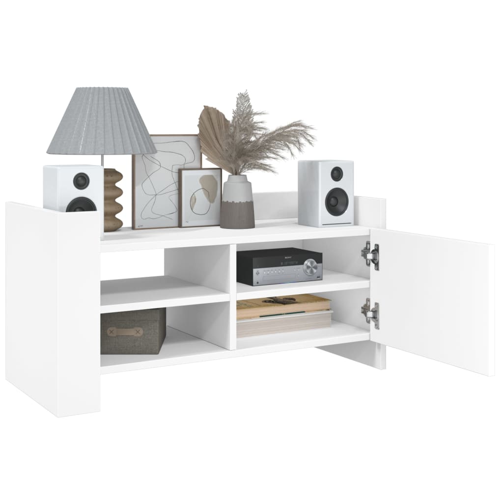 Mobile Porta TV Bianco 80x35x40 cm in Legno Multistrato - homemem39