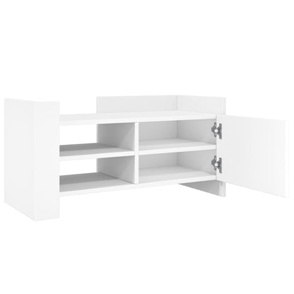 Mobile Porta TV Bianco 80x35x40 cm in Legno Multistrato - homemem39