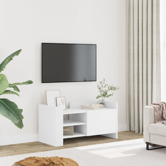 Mobile Porta TV Bianco 80x35x40 cm in Legno Multistrato - homemem39