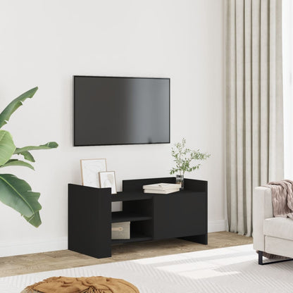 Mobile Porta TV Nero 80x35x40 cm in Legno Multistrato - homemem39