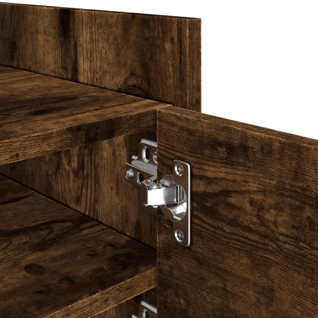 Mobile Porta TV Rovere Fumo 80x35x40 cm in Legno Multistrato - homemem39