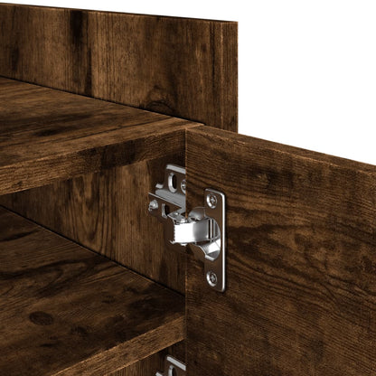 Mobile Porta TV Rovere Fumo 80x35x40 cm in Legno Multistrato - homemem39