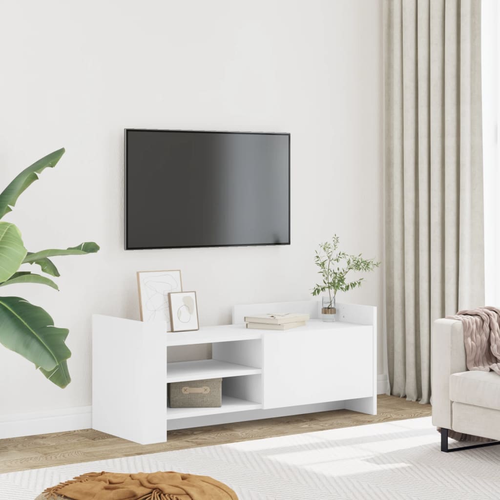 Mobile Porta TV Bianco 100x35x40 cm in Legno Multistrato - homemem39