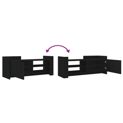 Mobile Porta TV Nero 100x35x40 cm in Legno Multistrato - homemem39