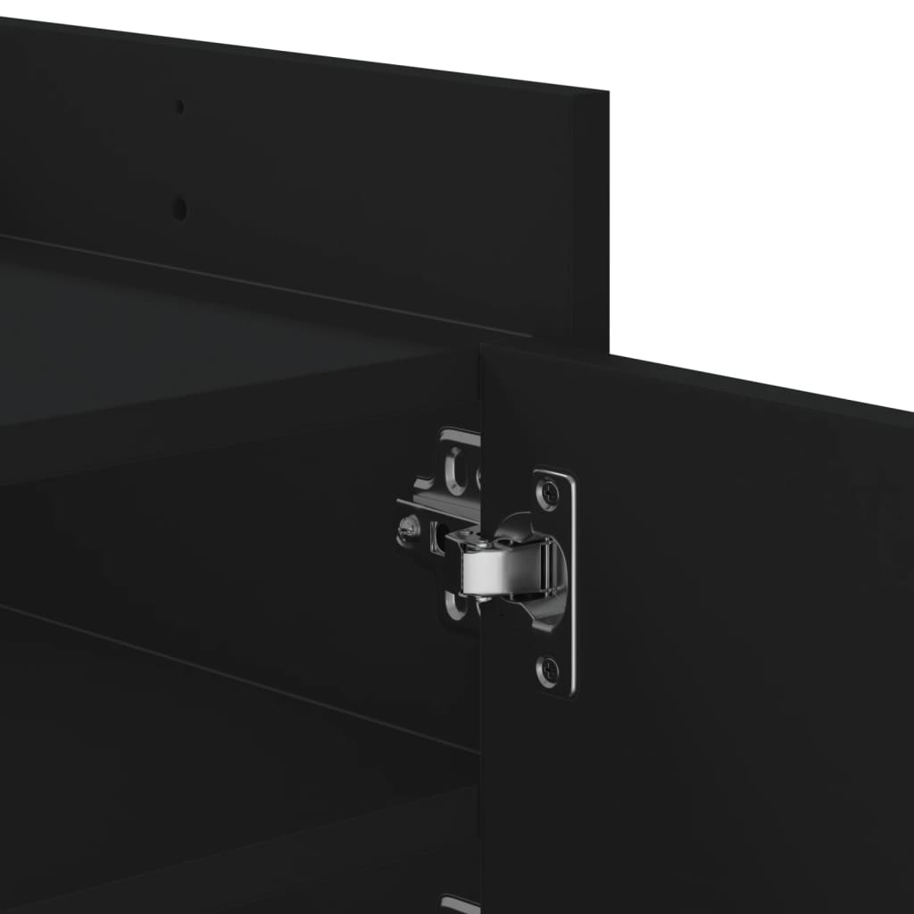 Mobile Porta TV Nero 100x35x40 cm in Legno Multistrato - homemem39