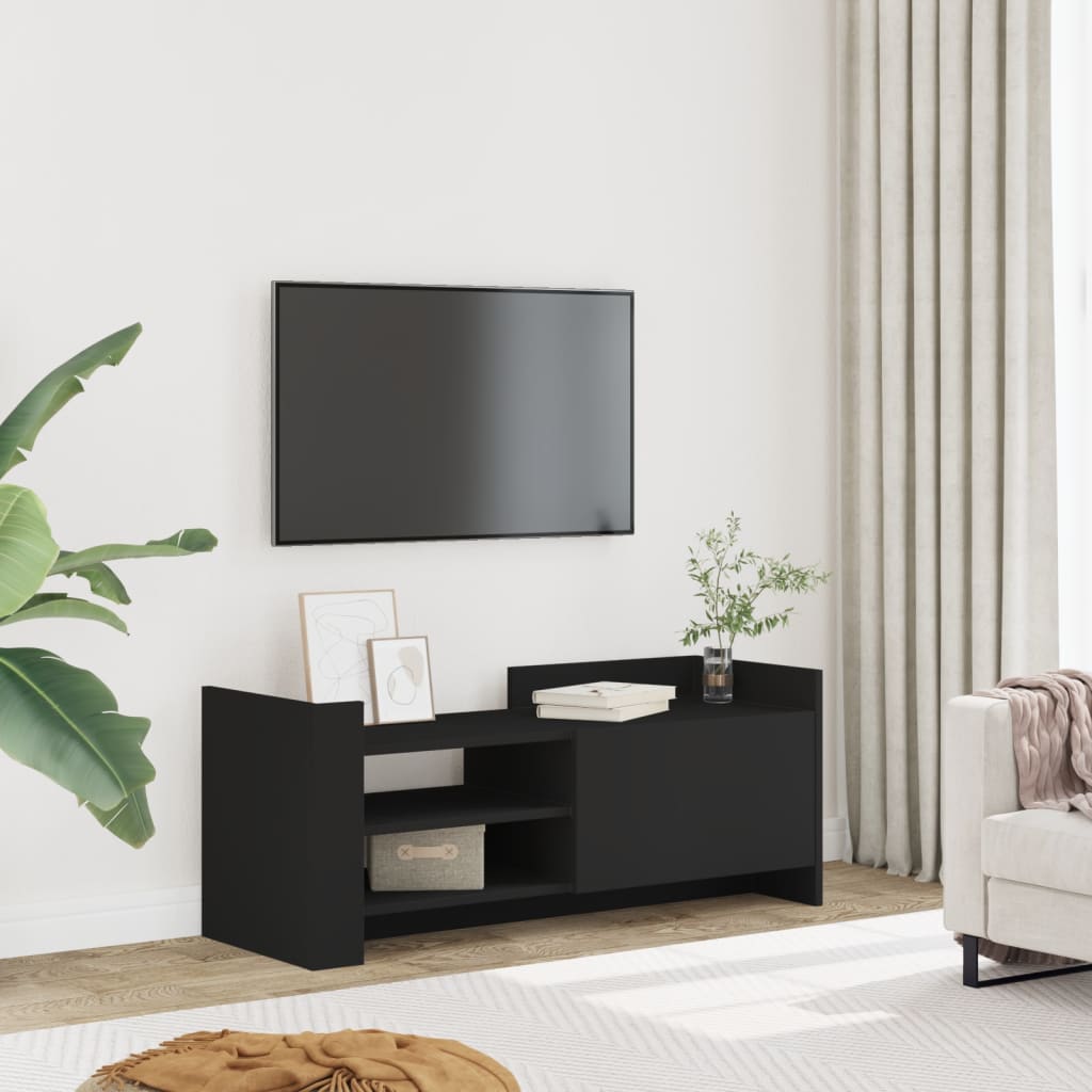 Mobile Porta TV Nero 100x35x40 cm in Legno Multistrato - homemem39
