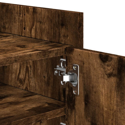 Mobile TV Rovere Fumo 100x35x40 cm in Legno Multistrato - homemem39