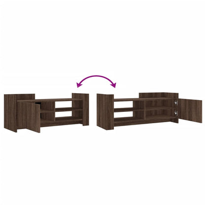 Mobile TV Rovere Marrone 100x35x40 cm in Legno Multistrato - homemem39