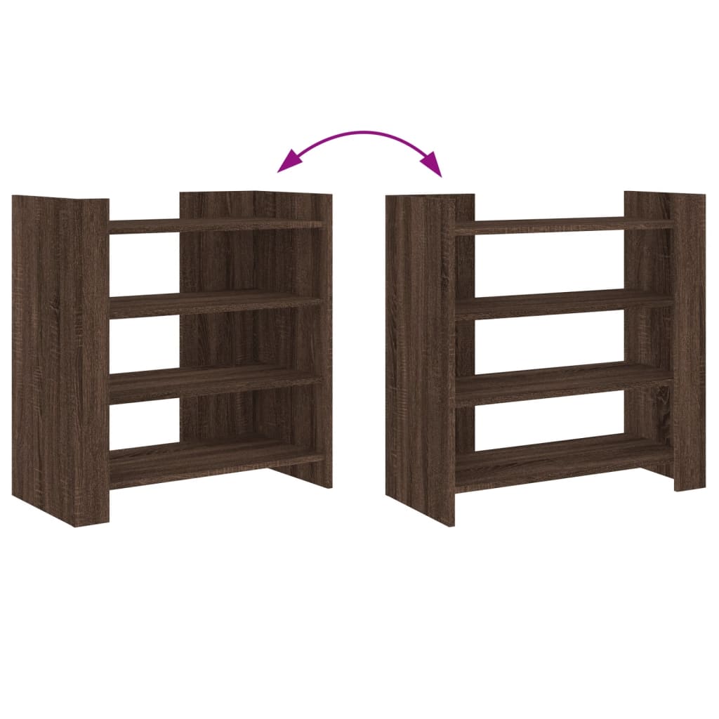 Credenza Rovere Marrone 73,5x35x75 cm in Legno Multistrato - homemem39