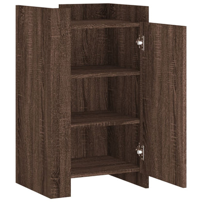 Credenza Rovere Marrone 45x35x75 cm in Legno Multistrato - homemem39