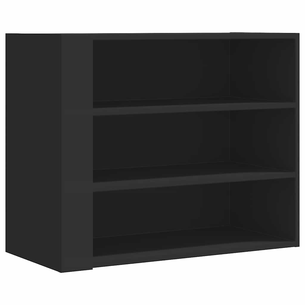 Armadietto a Muro Nero 75x35x60 cm in Truciolato | homemem39