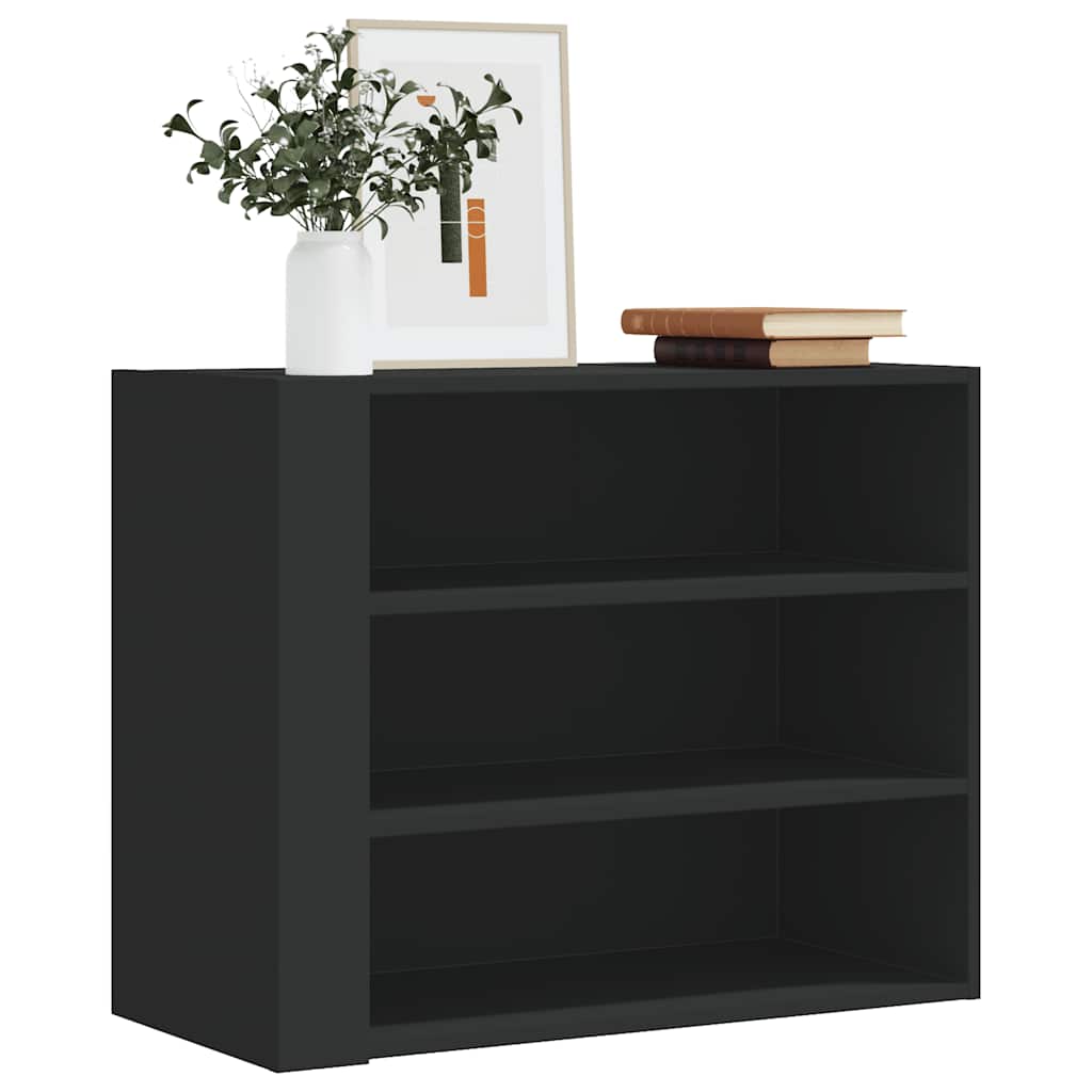 Armadietto a Muro Nero 75x35x60 cm in Truciolato | homemem39