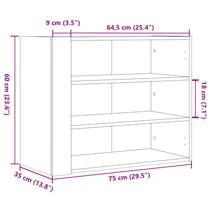 Armadietto a Muro Rovere Sonoma 75x35x60 cm in Truciolato | homemem39
