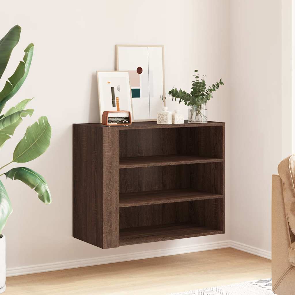 Armadietto a Muro Rovere Marrone 75x35x60 cm in Truciolato | homemem39