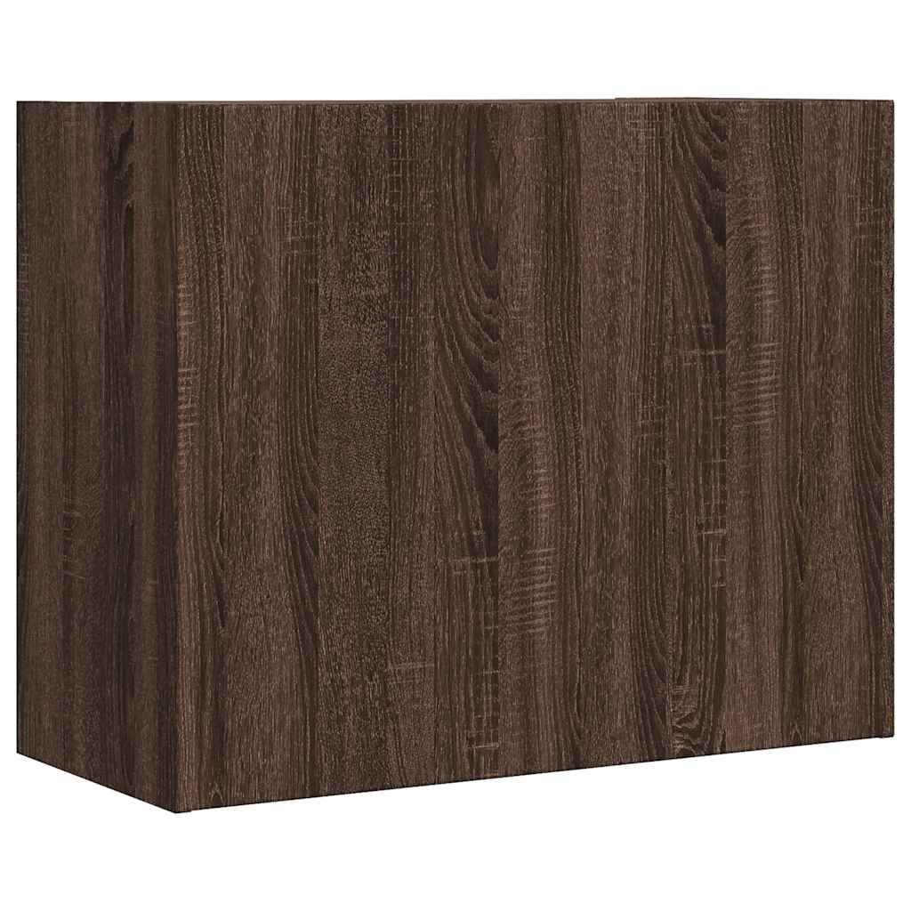 Armadietto a Muro Rovere Marrone 75x35x60 cm in Truciolato | homemem39