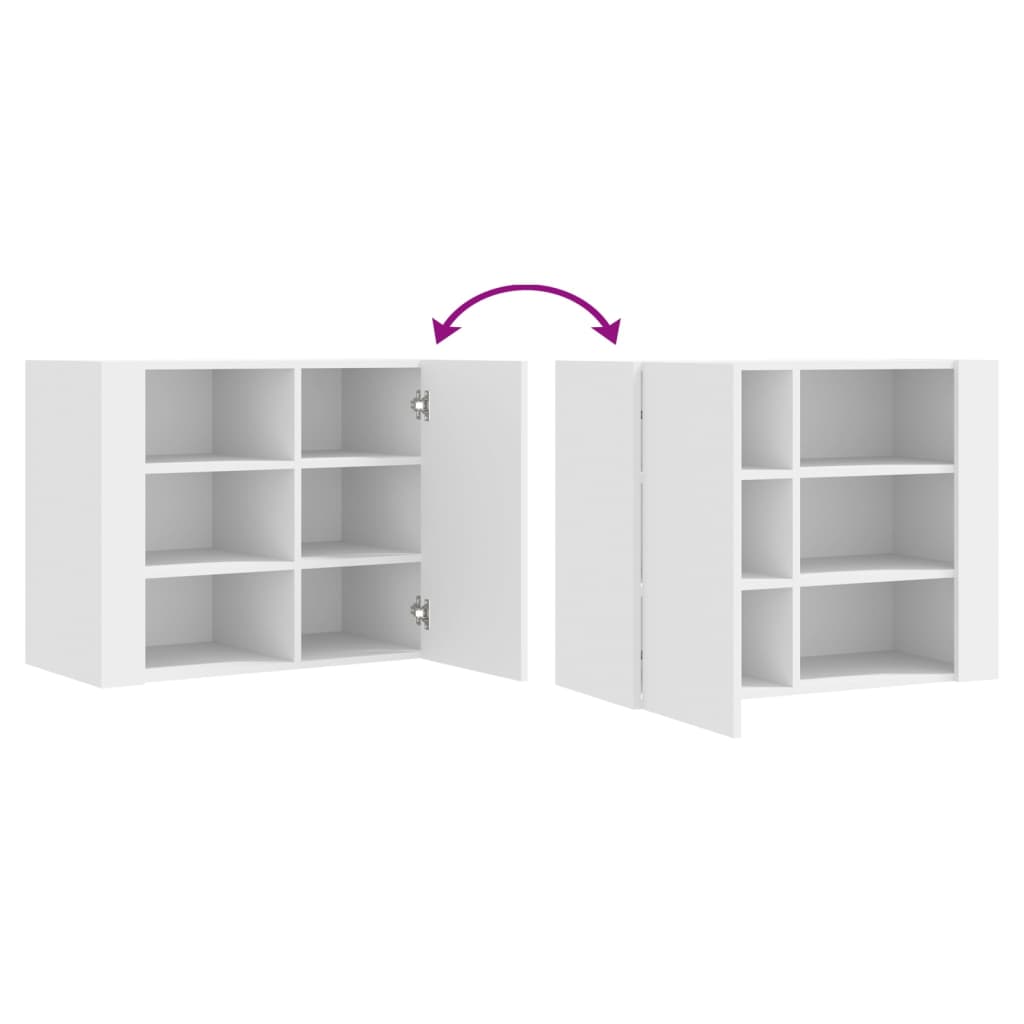 Armadietto a Muro Bianco 75x35x60 cm in Truciolato | homemem39