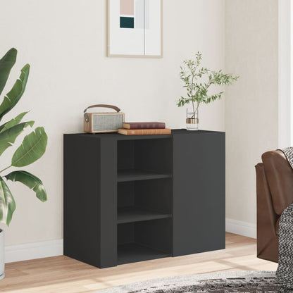 Armadietto a Muro Nero 75x35x60 cm in Truciolato | homemem39