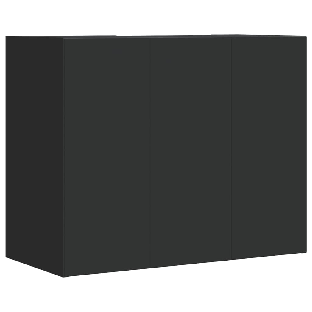 Armadietto a Muro Nero 75x35x60 cm in Truciolato | homemem39
