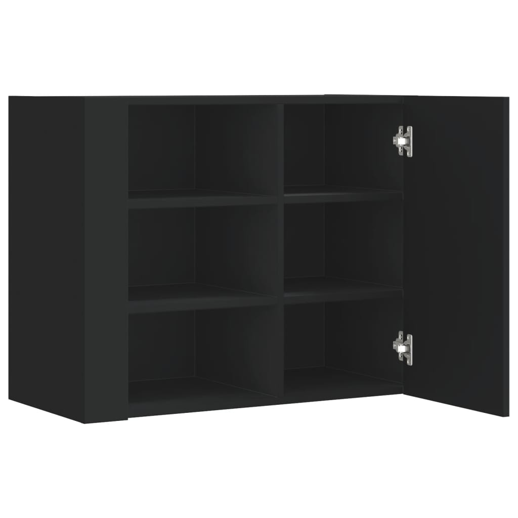Armadietto a Muro Nero 75x35x60 cm in Truciolato | homemem39