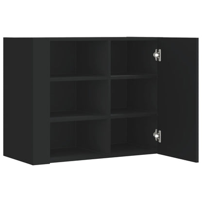 Armadietto a Muro Nero 75x35x60 cm in Truciolato | homemem39