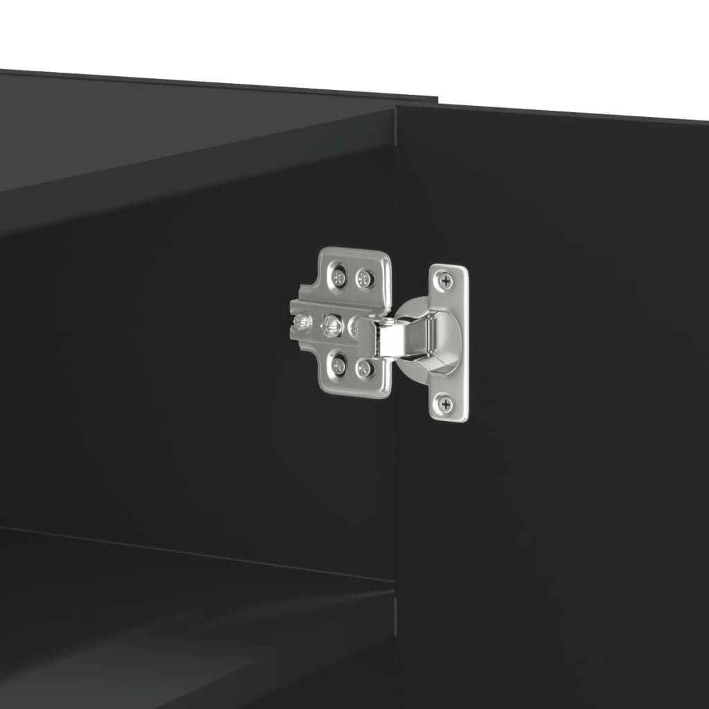 Armadietto a Muro Nero 75x35x60 cm in Truciolato | homemem39