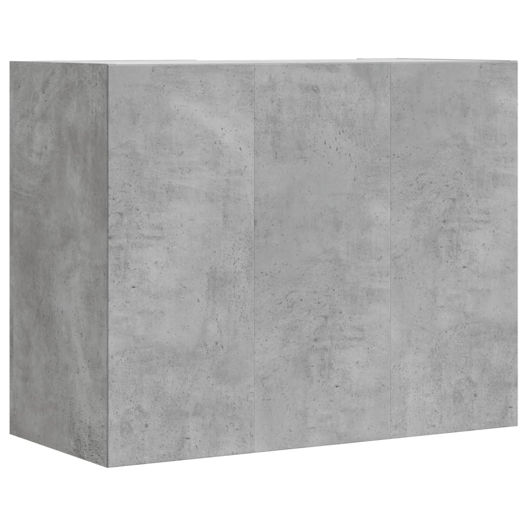 Armadietto a Muro Grigio Cemento 75x35x60 cm in Truciolato | homemem39