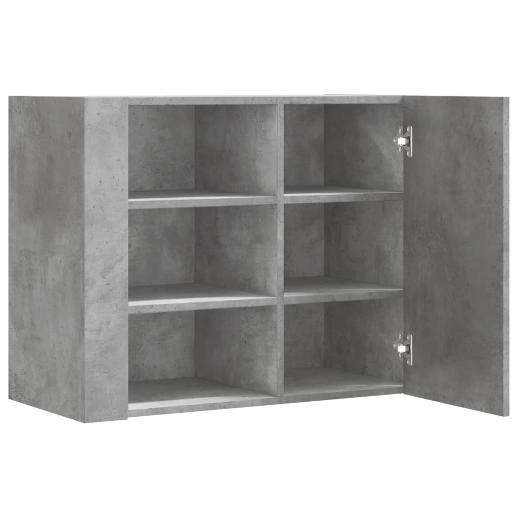 Armadietto a Muro Grigio Cemento 75x35x60 cm in Truciolato | homemem39
