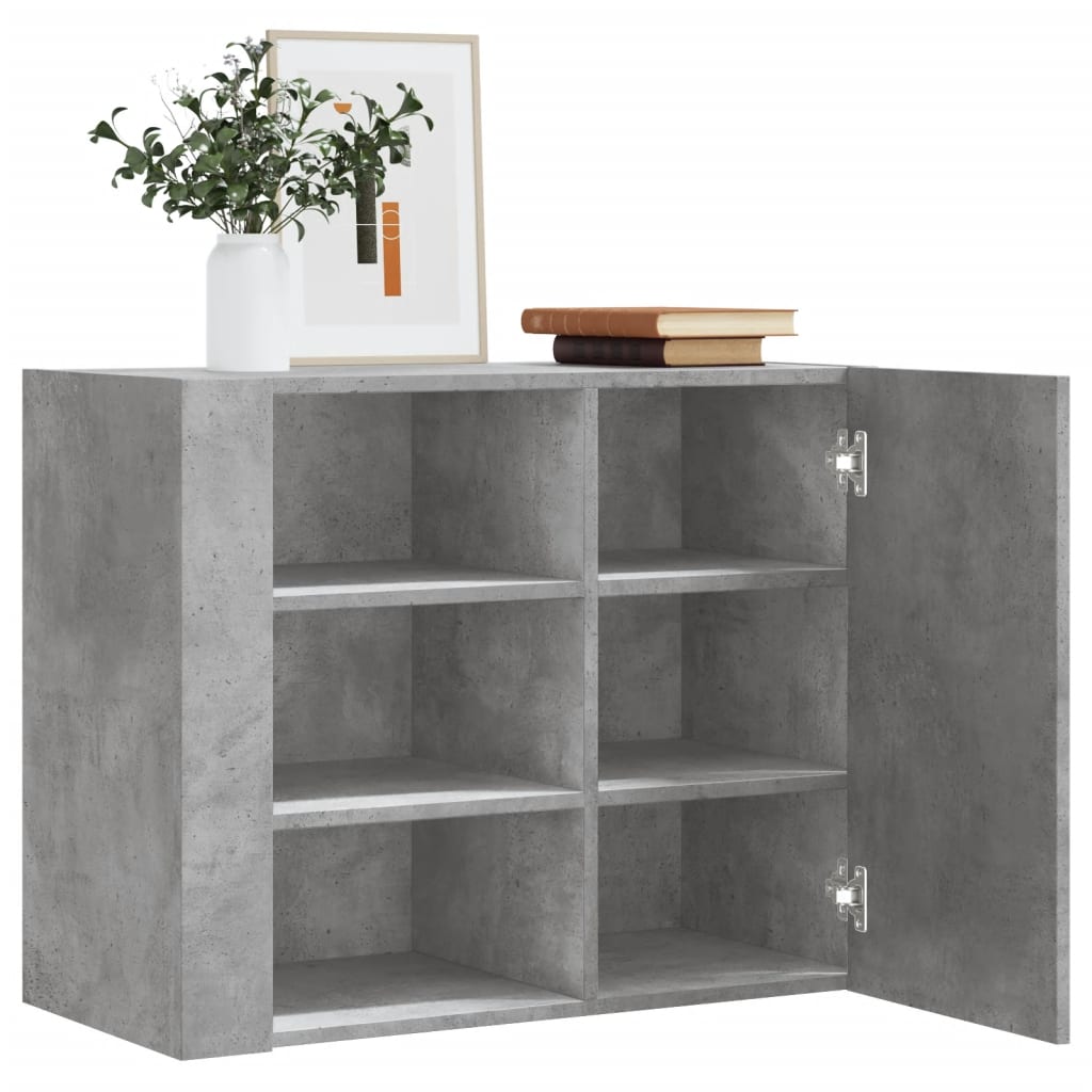 Armadietto a Muro Grigio Cemento 75x35x60 cm in Truciolato | homemem39