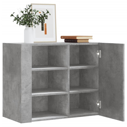 Armadietto a Muro Grigio Cemento 75x35x60 cm in Truciolato | homemem39
