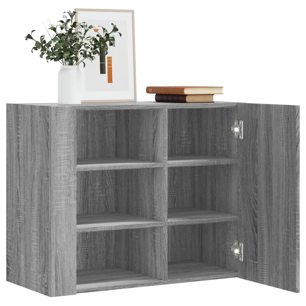 Armadietto a Muro Grigio Sonoma 75x35x60 cm in Truciolato | homemem39