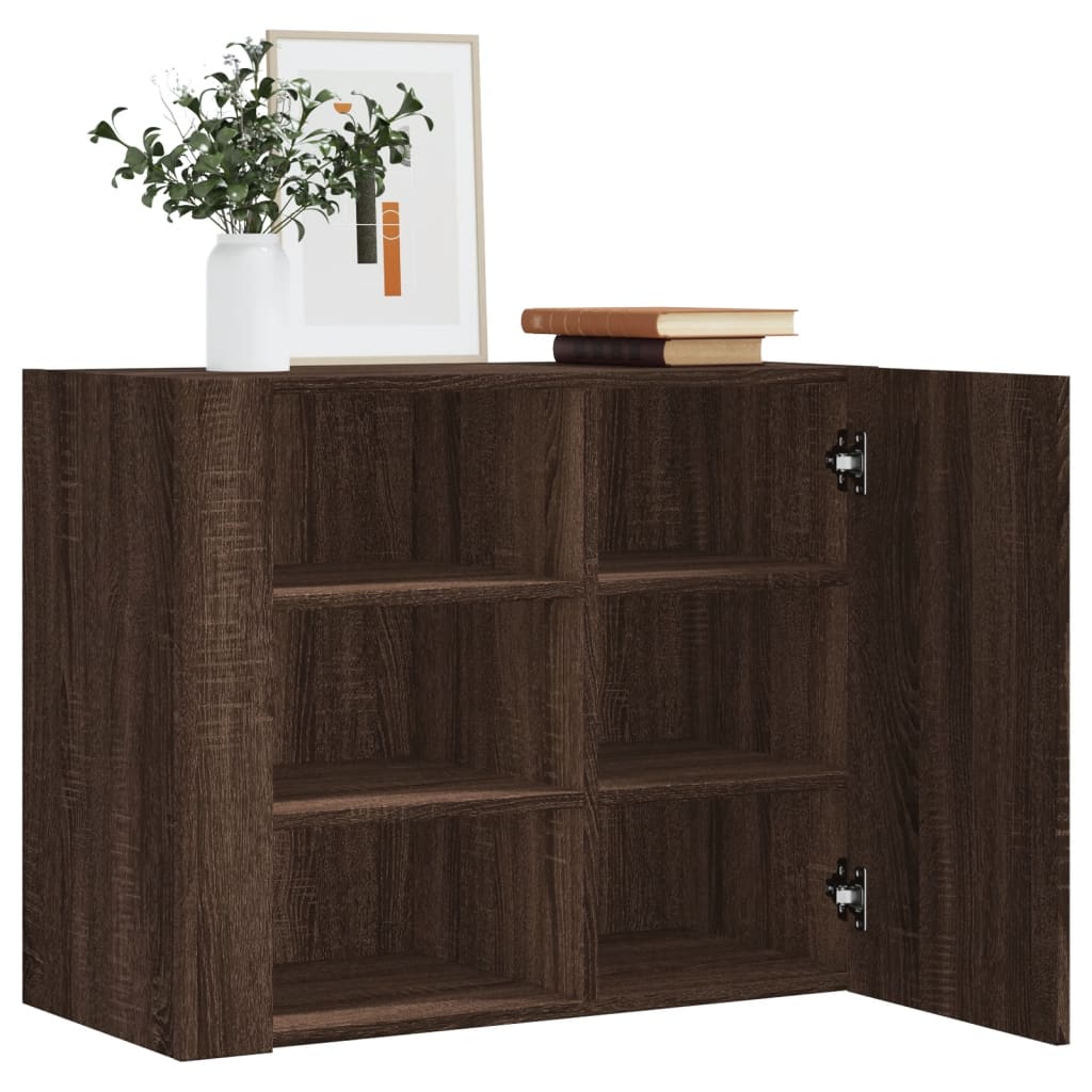 Armadietto a Muro Rovere Marrone 75x35x60 cm in Truciolato | homemem39