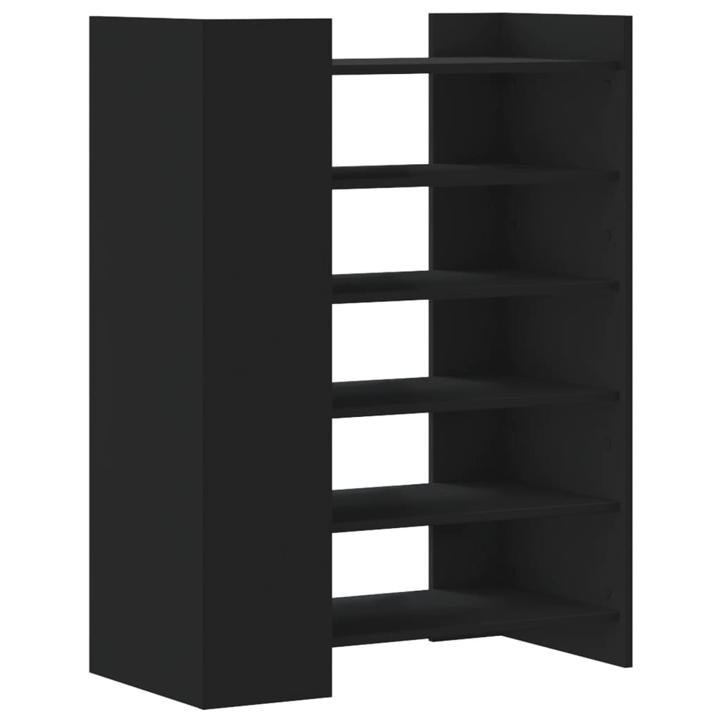 Scarpiera Nera 74,5x37,5x100 cm in Legno Multistrato | homemem39