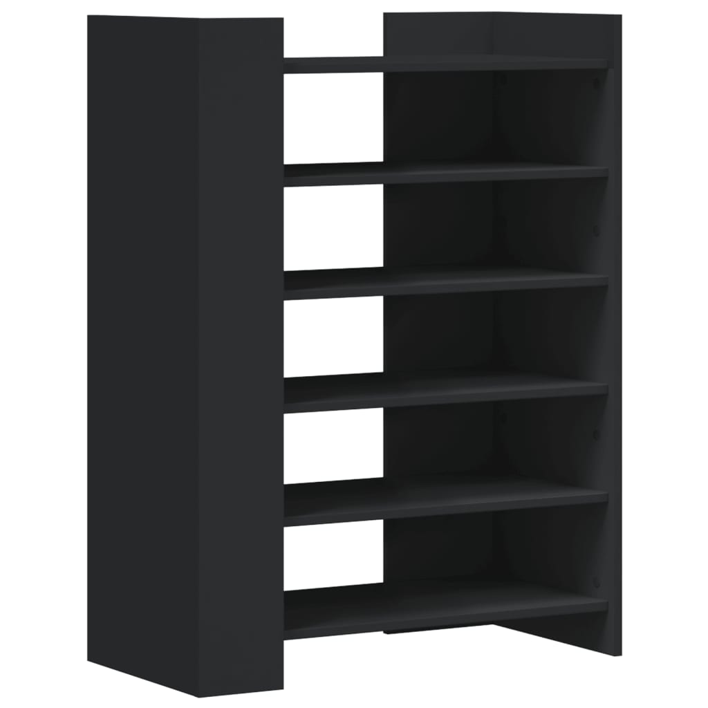 Scarpiera Nera 74,5x37,5x100 cm in Legno Multistrato | homemem39