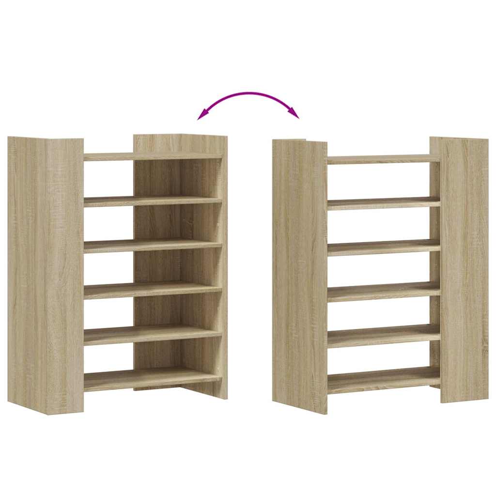 Scarpiera Rovere Sonoma 74,5x37,5x100 cm in Legno Multistrato | homemem39
