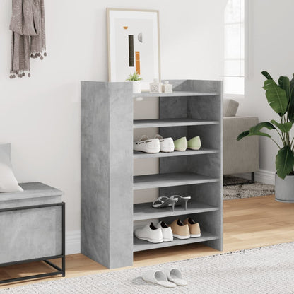 Scarpiera Grigio Cemento 74,5x37,5x100 cm in Legno Multistrato | homemem39