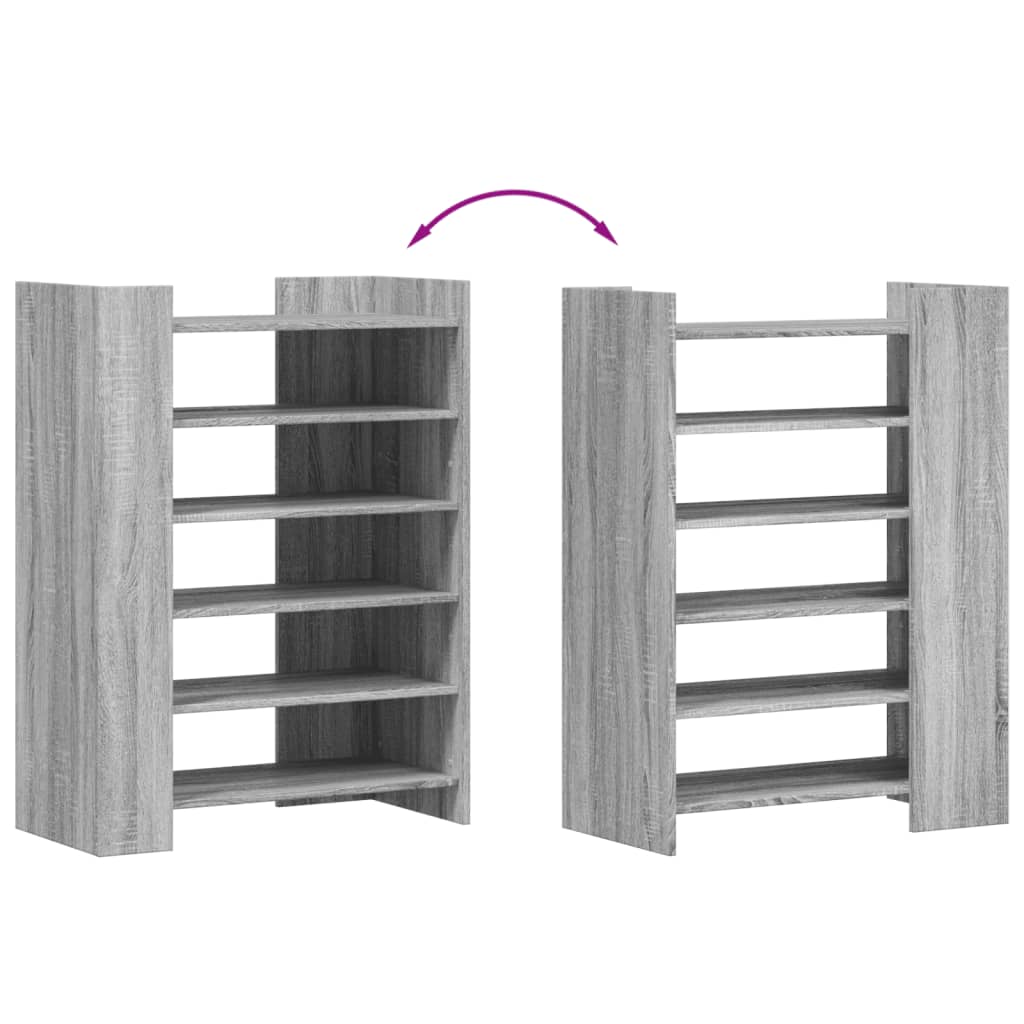 Scarpiera Grigio Sonoma 74,5x37,5x100 cm in Legno Multistrato | homemem39